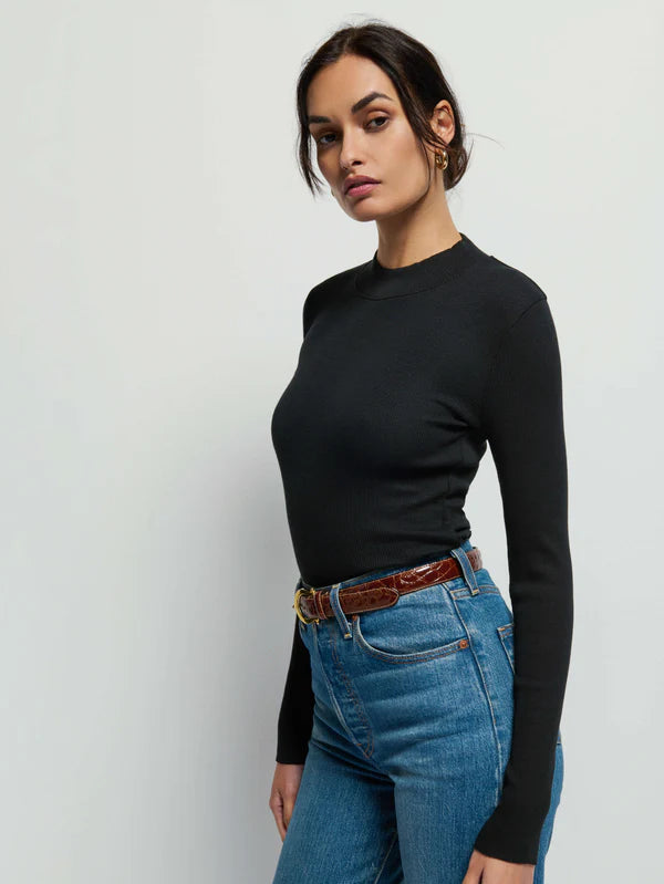 Gina Long Sleeve in Jet Black