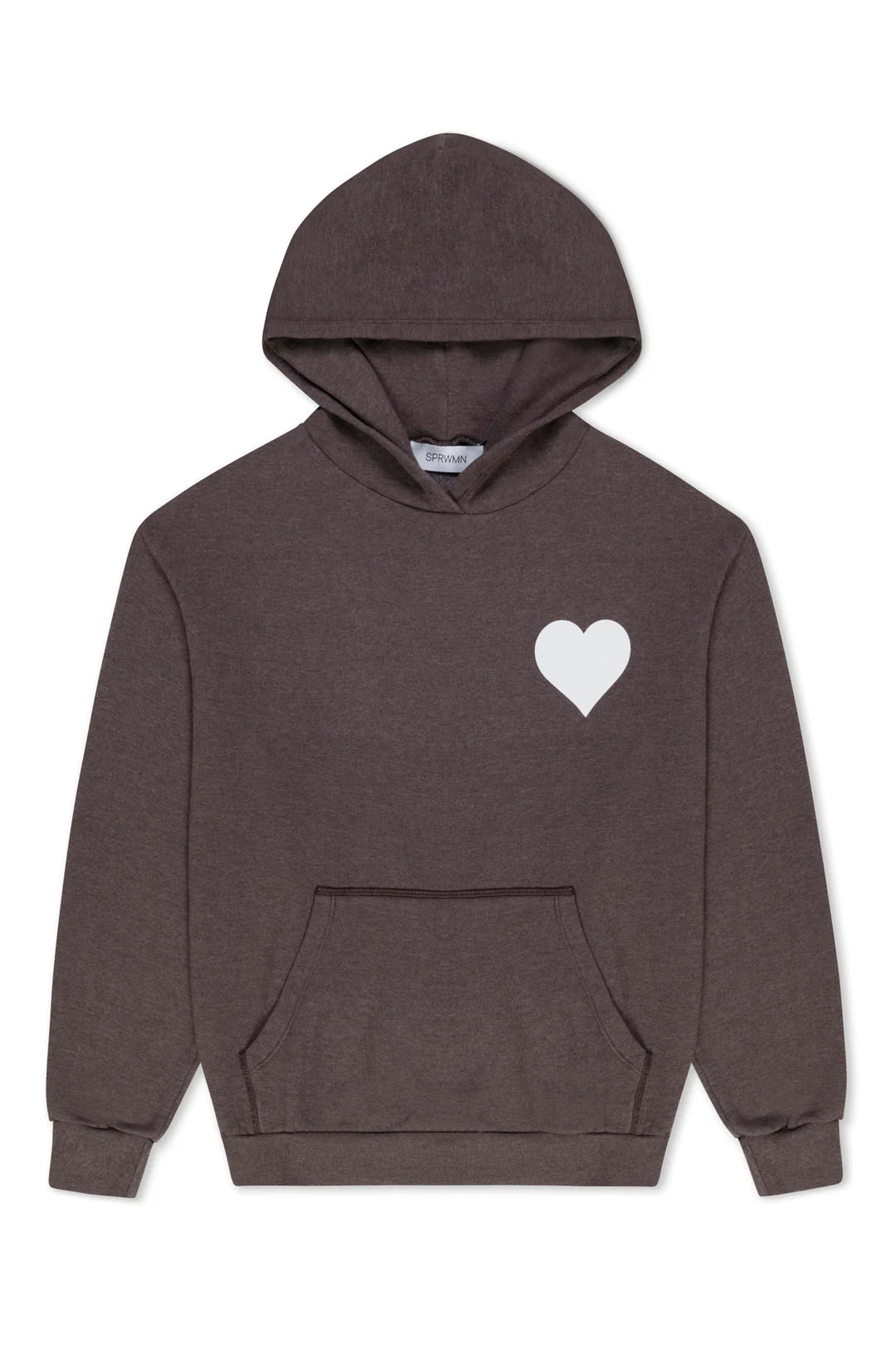 Heather Brown Heart Hoodie