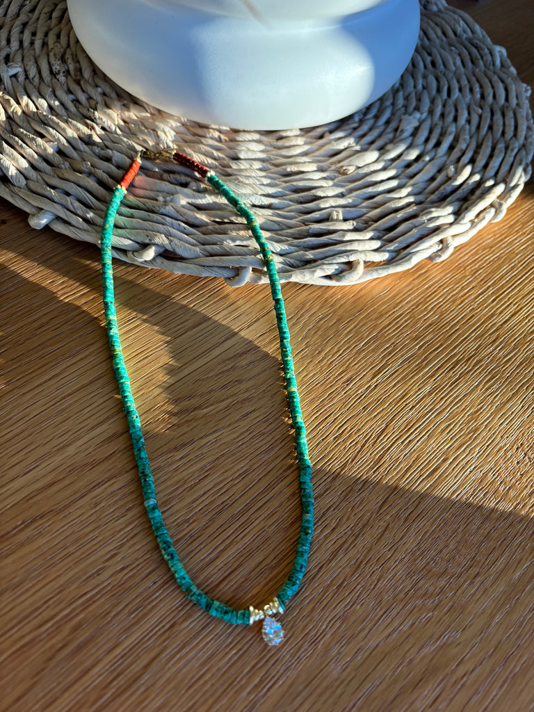 Cali Necklace with Clear Stone