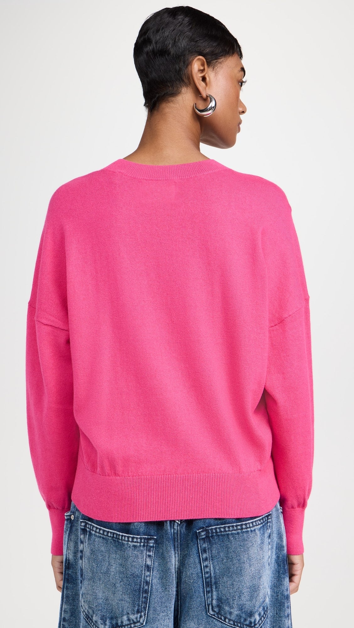 Marisans Logo Sweater in Mixed Cotton in Orchid