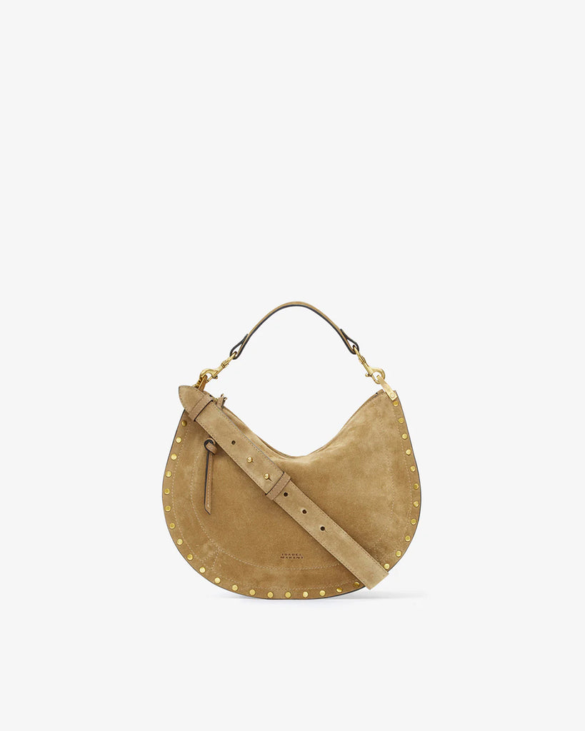 Oskan Soft Zip Shoulder Bag in Taupe