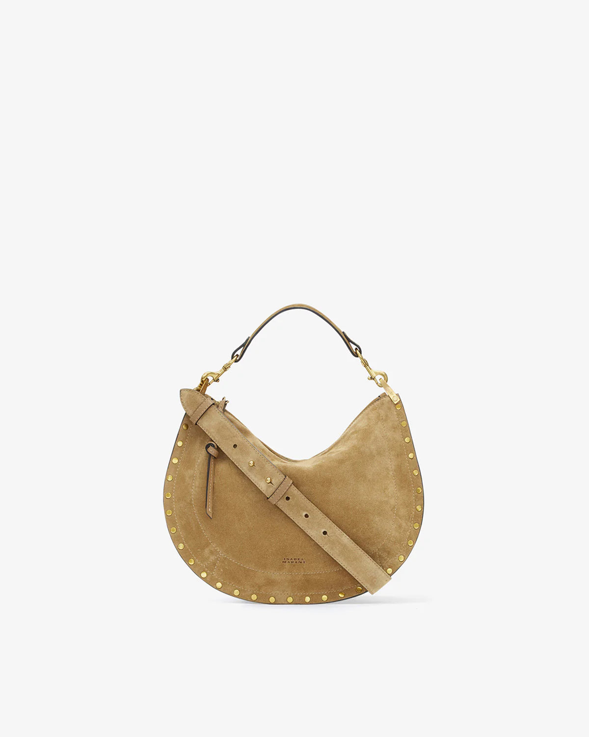 Oskan Soft Zip Shoulder Bag in Taupe