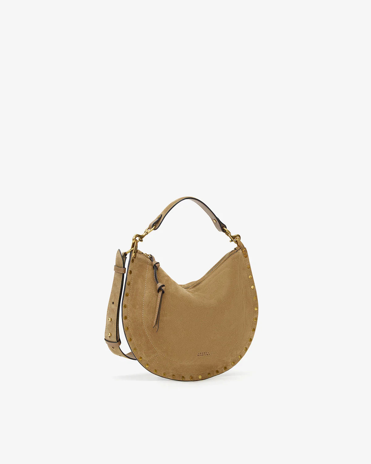 Oskan Soft Zip Shoulder Bag in Taupe