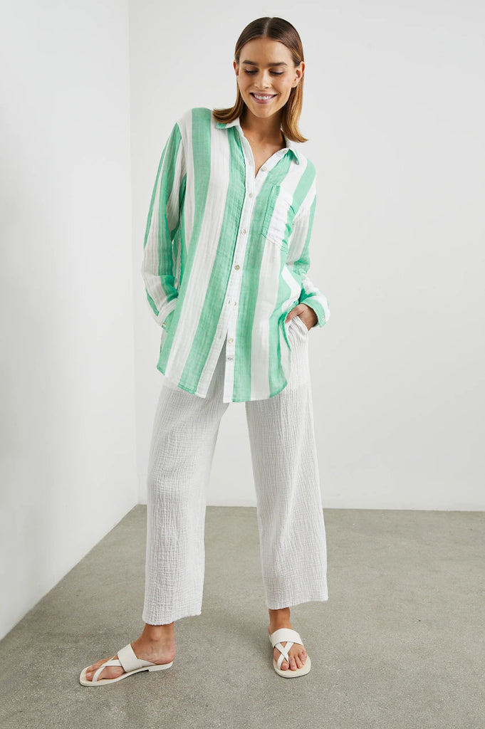 Jaylin Shirt in Jade Stripe