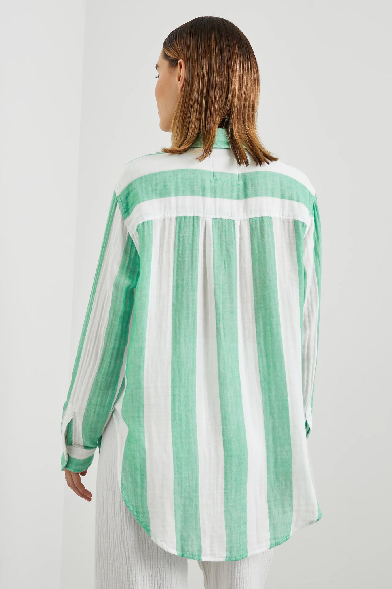 Jaylin Shirt in Jade Stripe