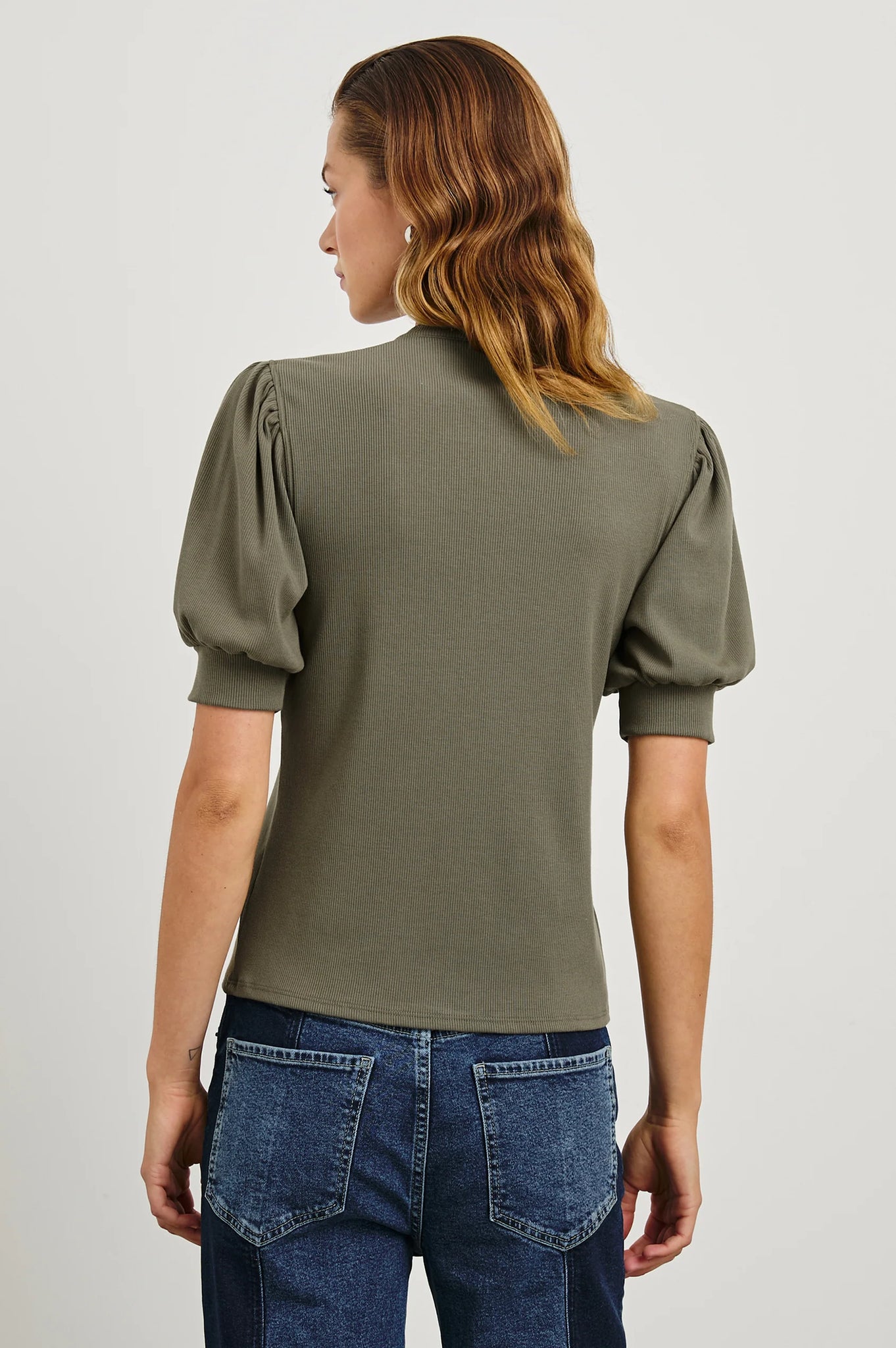 Jewel Top in Washed Olive