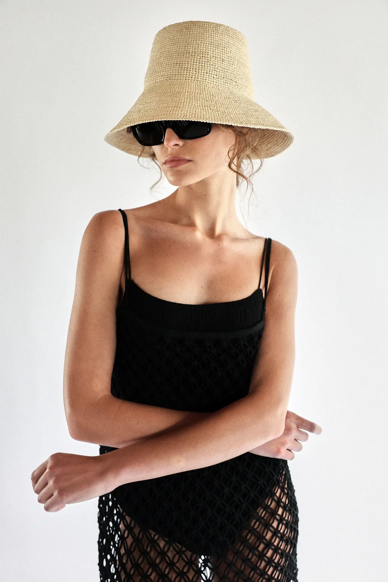 Felix Bucket Packable Raffia Straw Hat in Natural