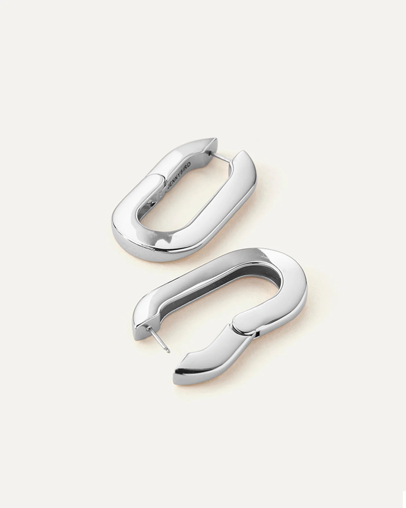 Mega U-Link Earrings in Silver