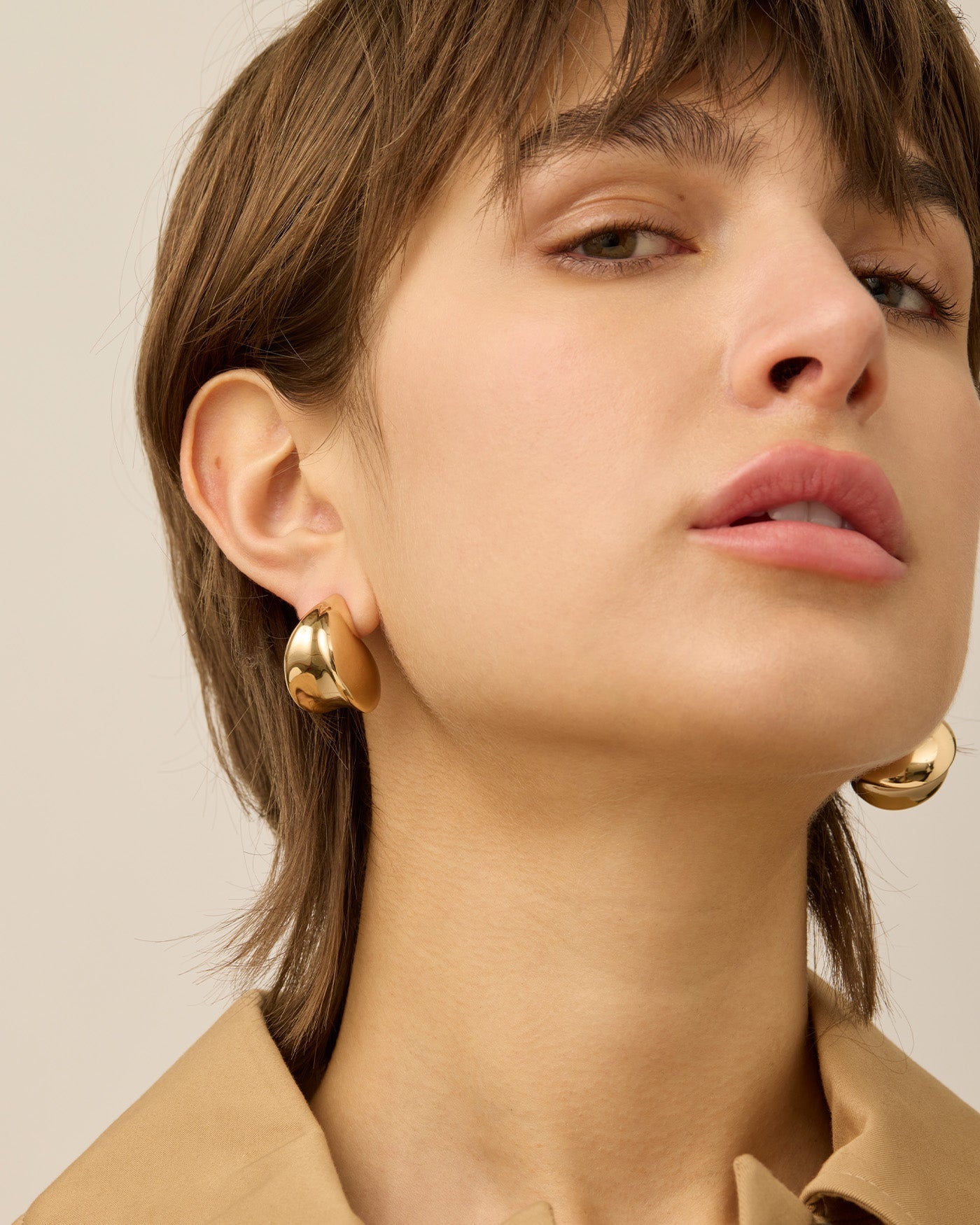 Nouveaux Puff Earrings Gold