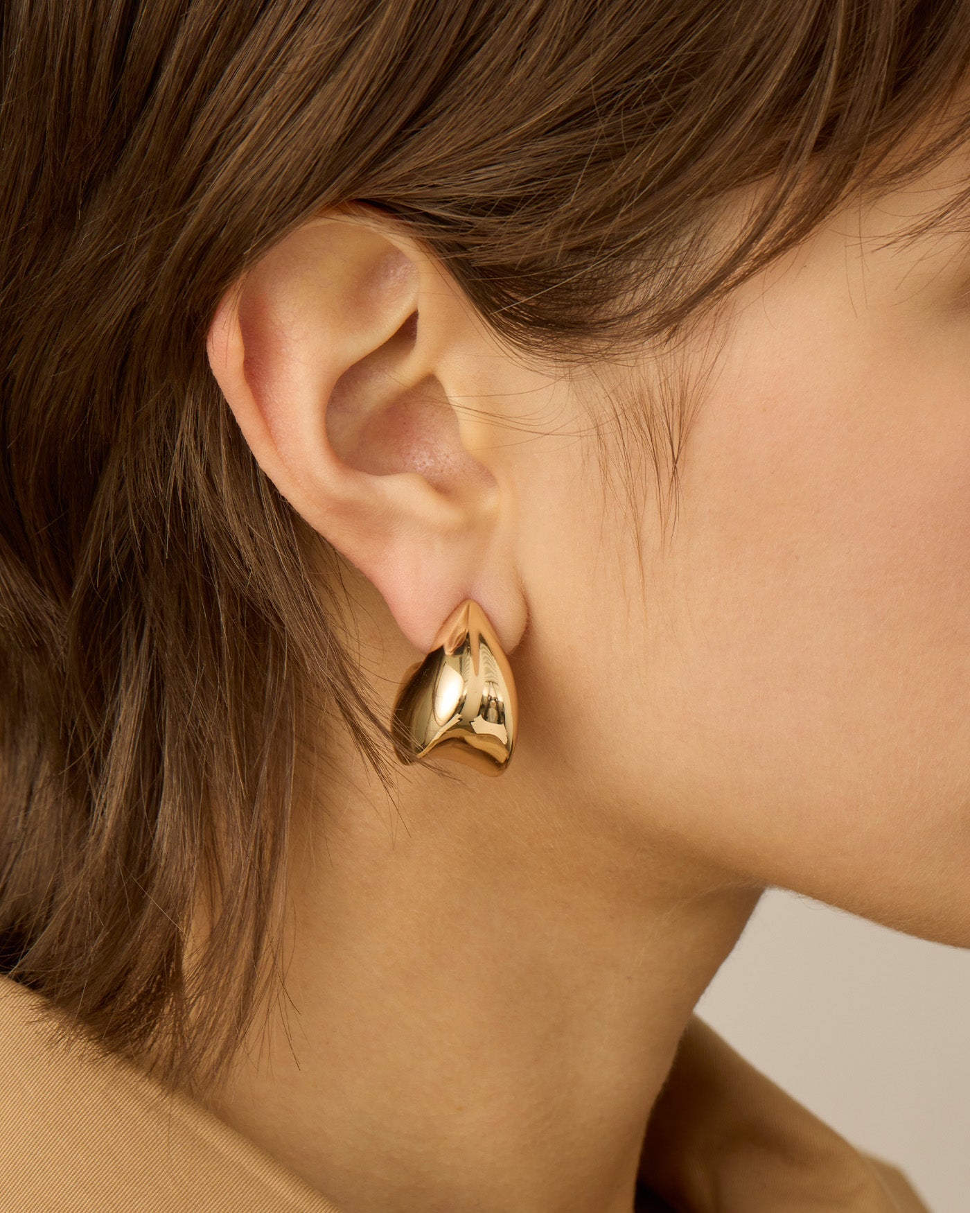 Nouveaux Puff Earrings Gold