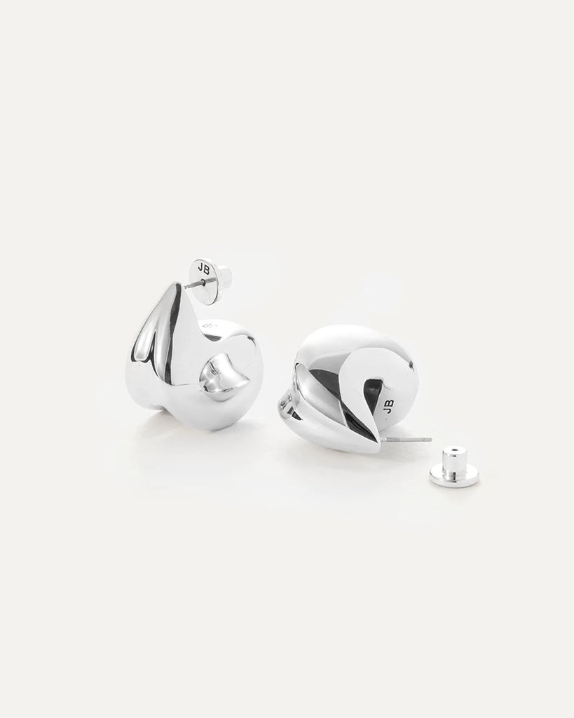 Nouveaux Puff Earrings in Silver