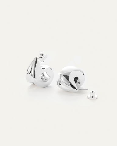 Nouveaux Puff Earrings Silver