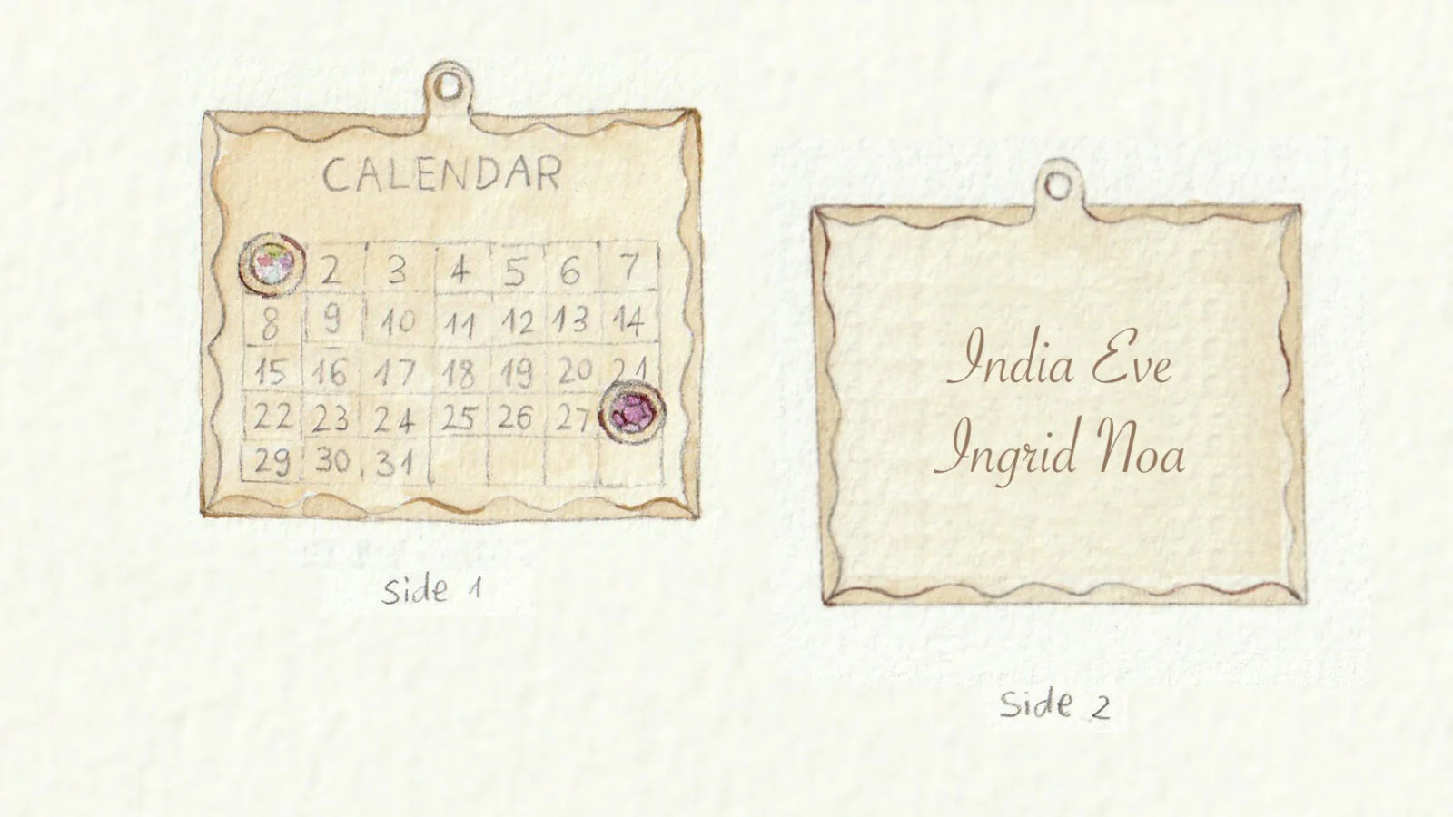 Multiple Date 1960s Calendar Charm