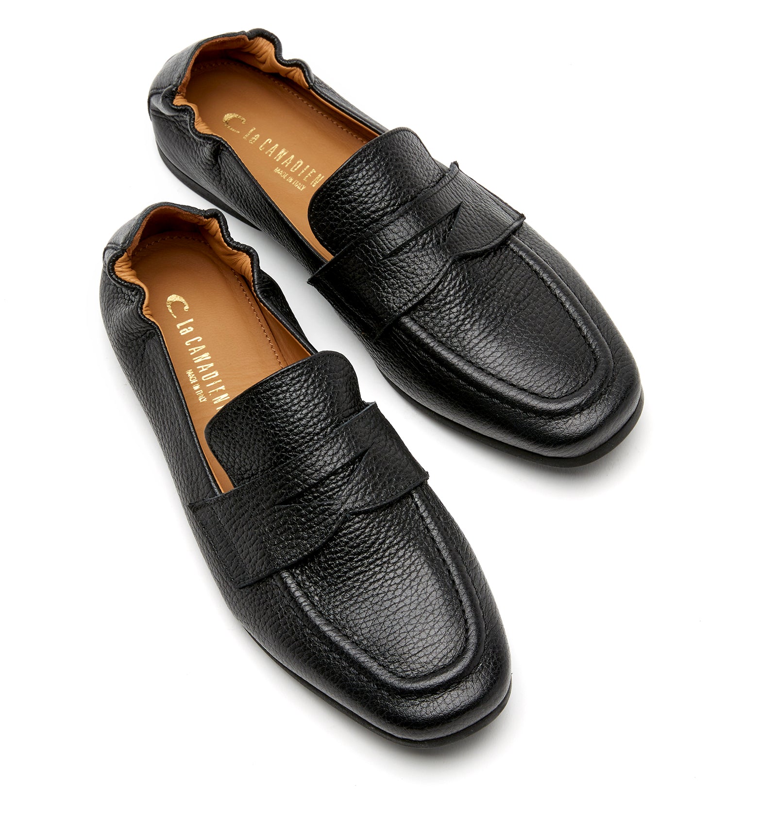 Kitson Leather Loafer in Black