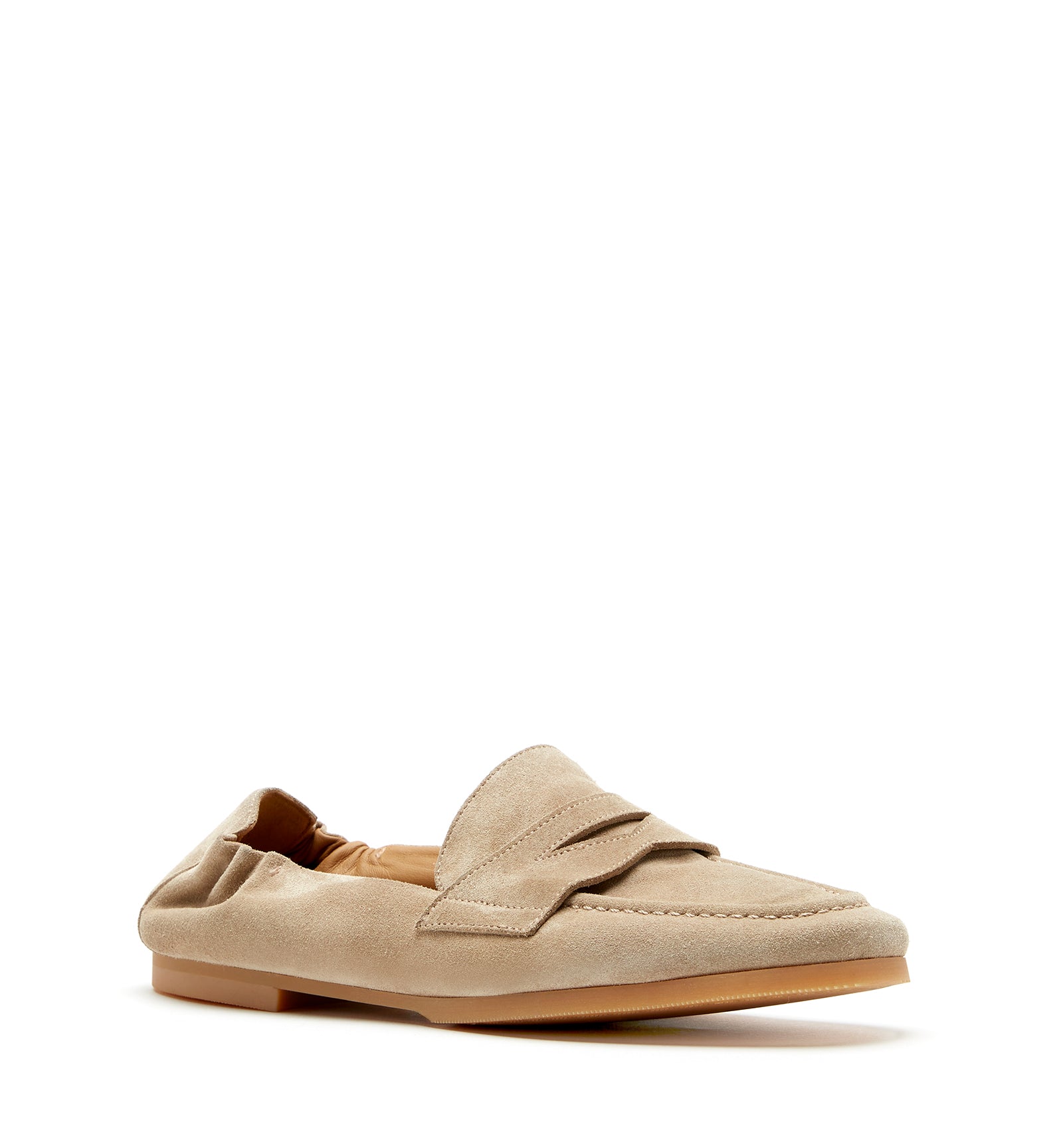 Kitson Leather Loafer in Wheat Pebble