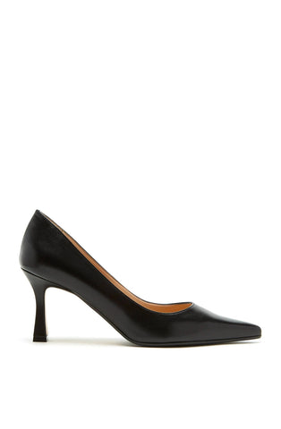 Faydra Leather Pump in Black