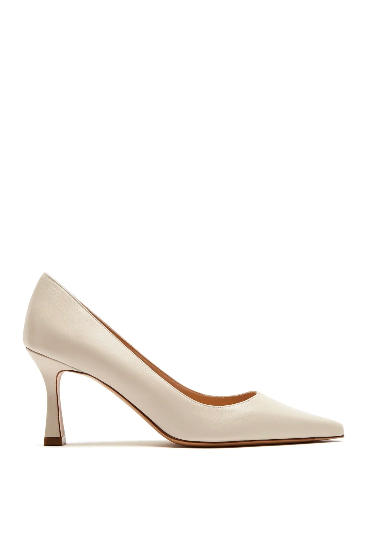 Faydra Leather Pump in Off White