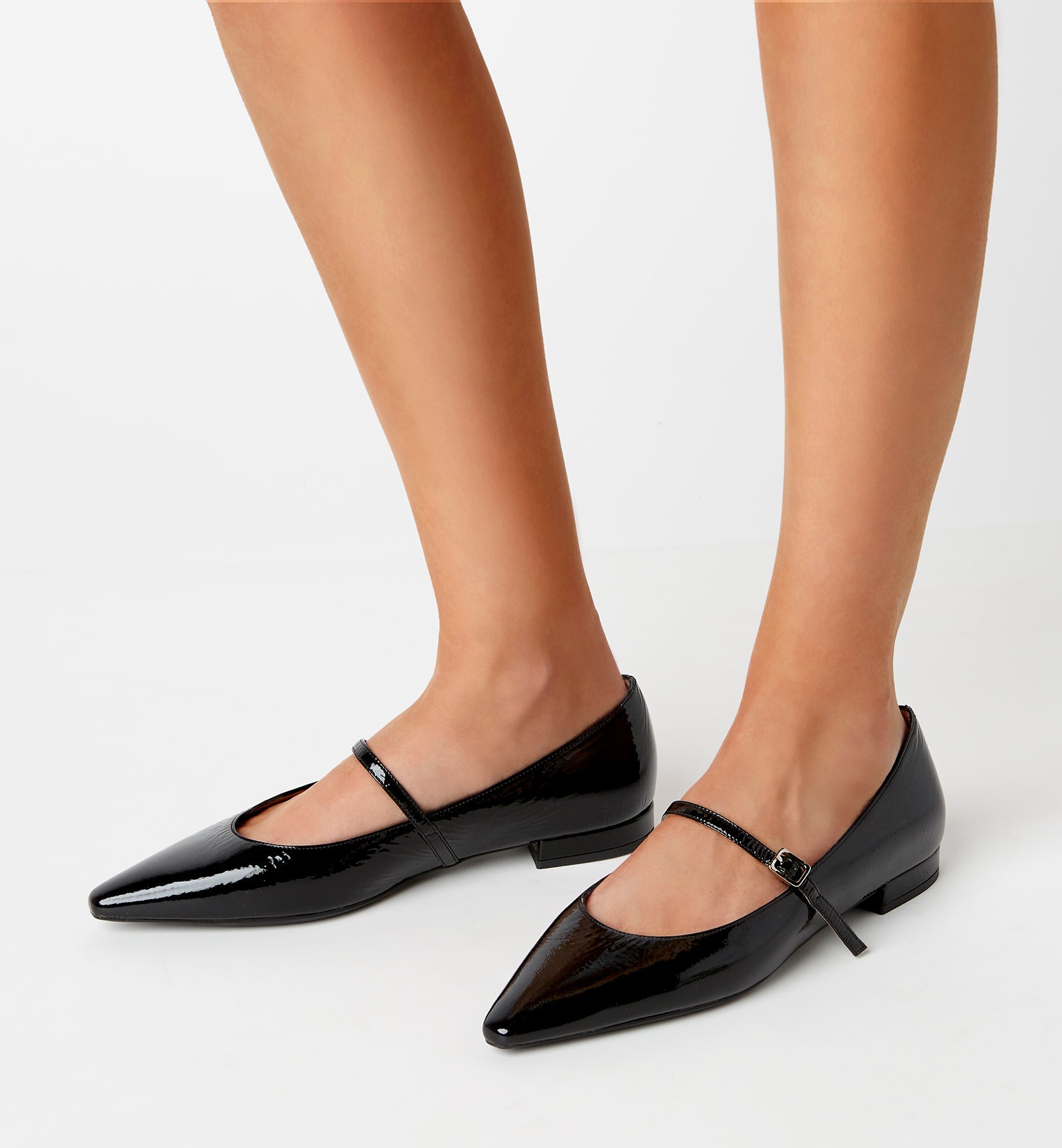 Fritz Mary Jane Flat in Black Patent