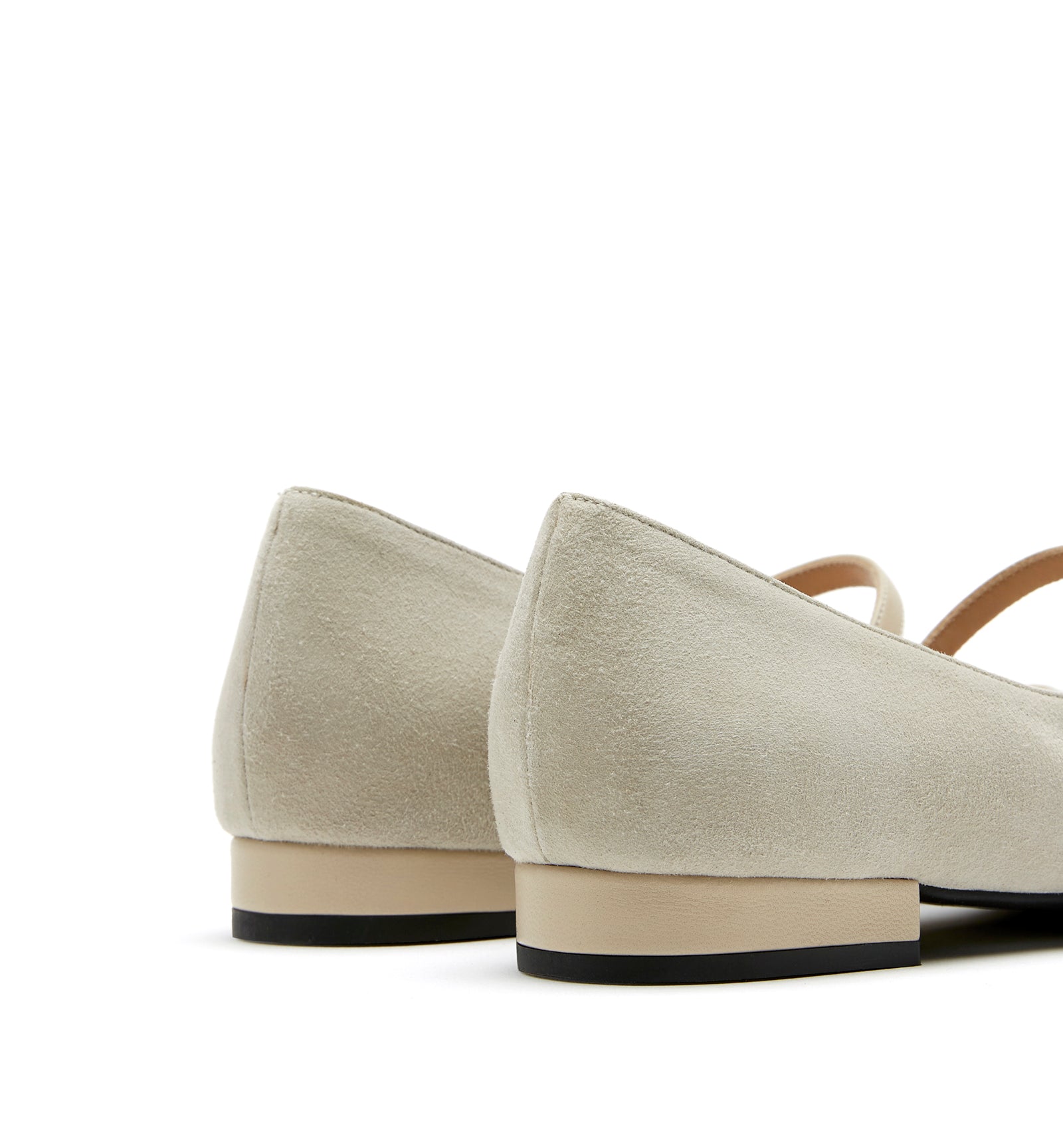 Fritz Mary Jane Flat in Cloud Suede