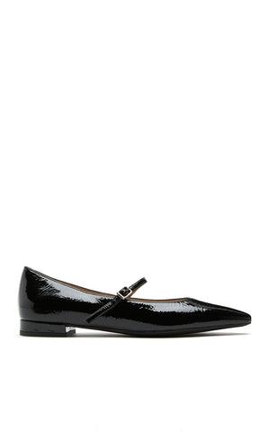 Fritz Mary Jane Flat in Black Patent