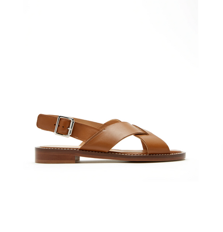 Tracy Sandal in Camel Leather