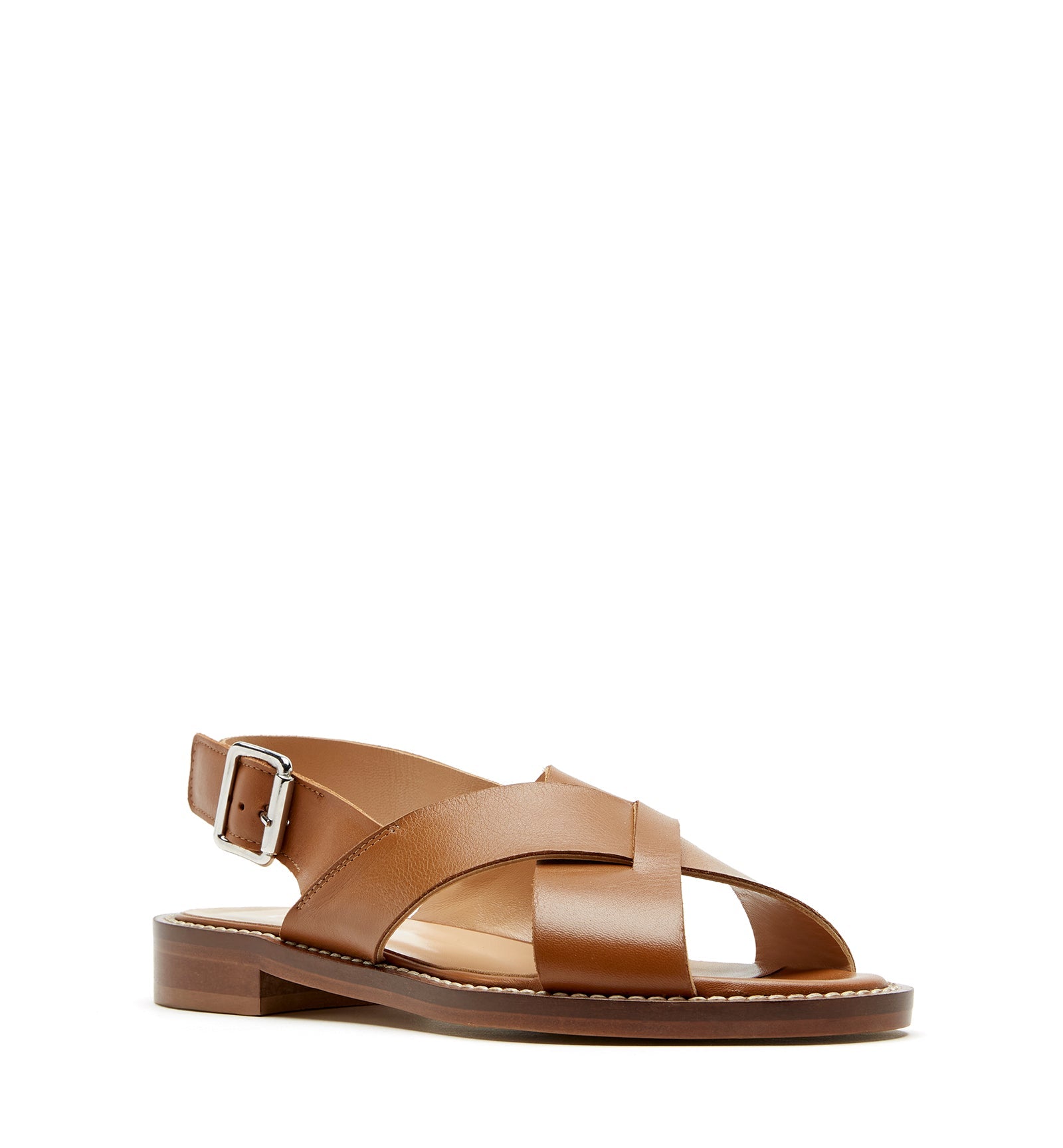 Tracy Sandal in Camel Leather