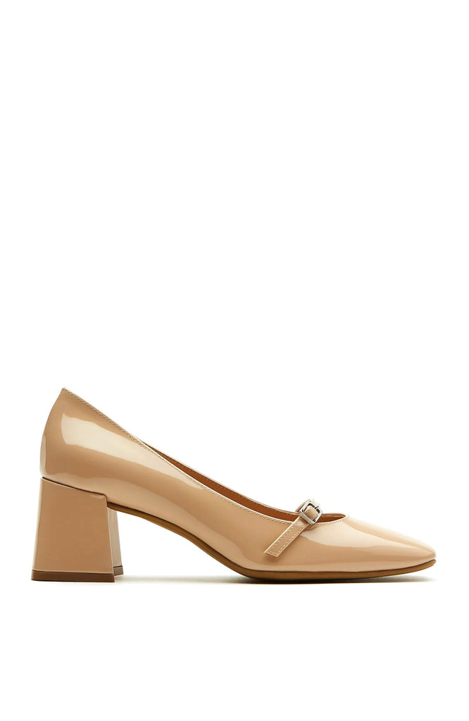 Femma Shoes in Beige Patent