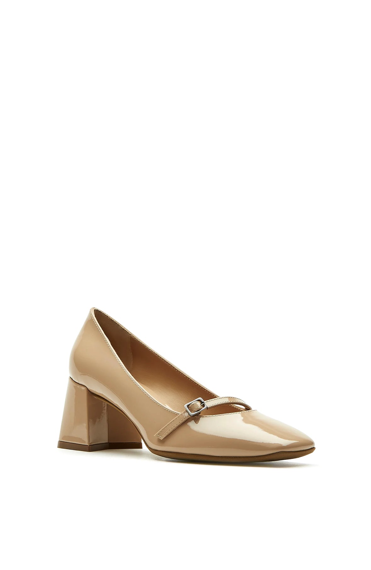 Femma Shoes in Beige Patent