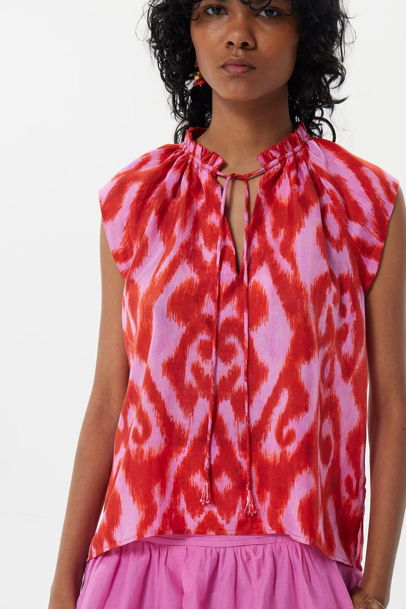 Moreno Keyla Top in Ethnic Fuchsia