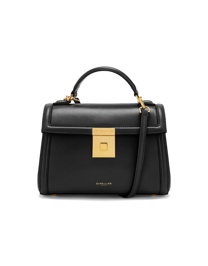 The Paris Crossbody in Black Smooth Leather