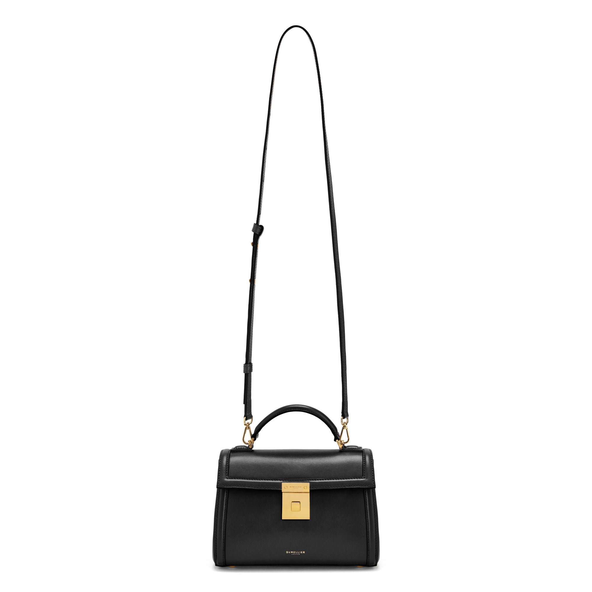 The Paris Crossbody in Black Smooth Leather