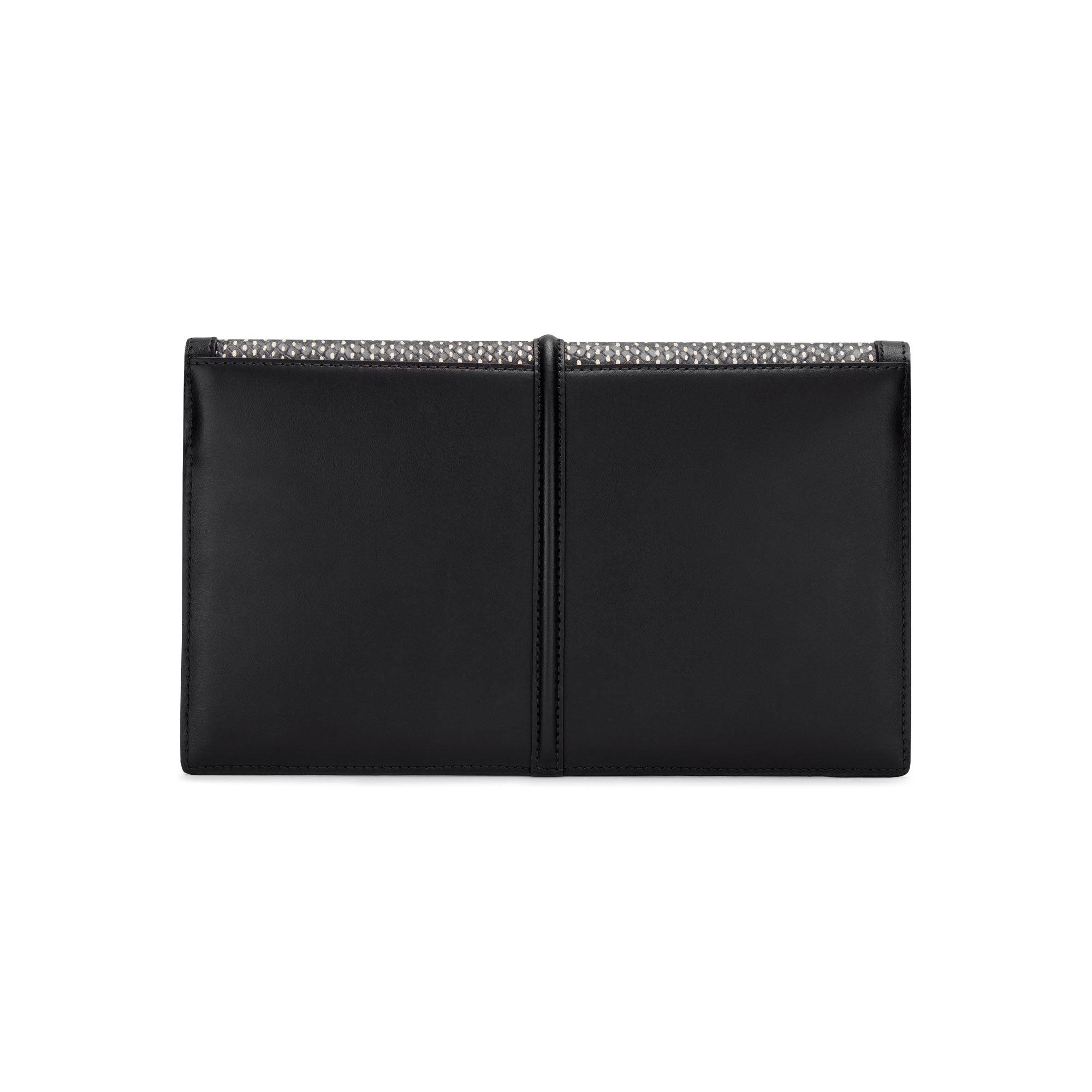 The Tokyo Clutch in Black Dotted Snake Effect