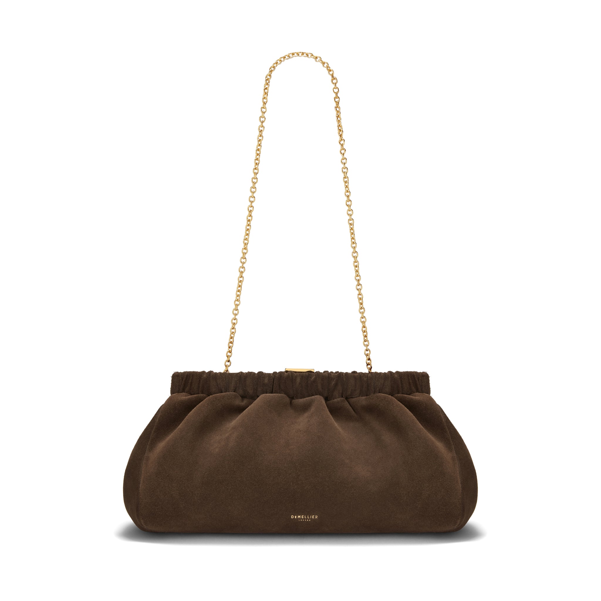 The Miami Clutch in Mocha Suede & Mocha Smooth Leather