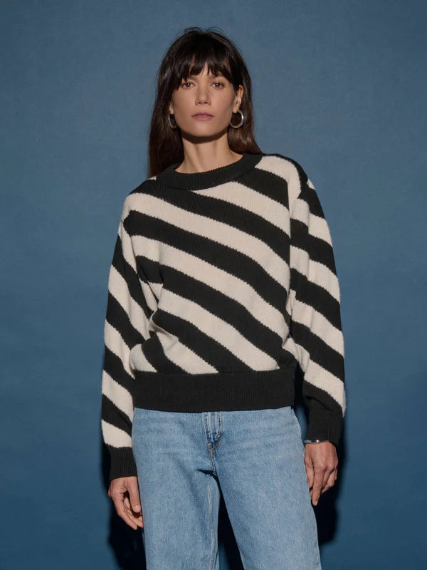 Fabienne Sweater in Parchment Regatta Stripe