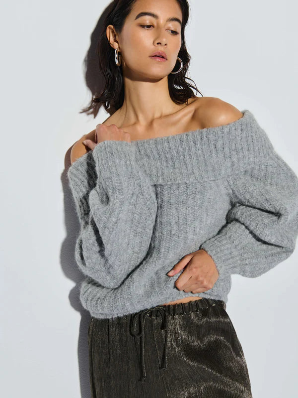 Serena Sweater in Dove Gray Heather