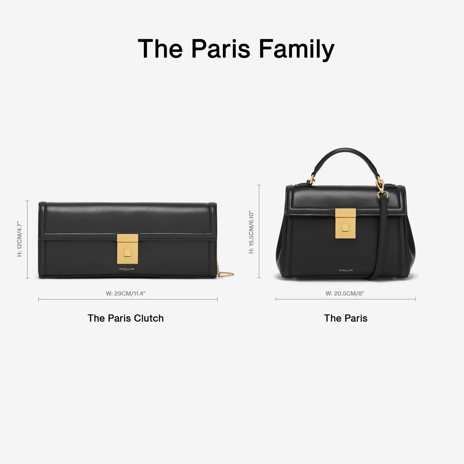 The Paris in Black Smooth Leather