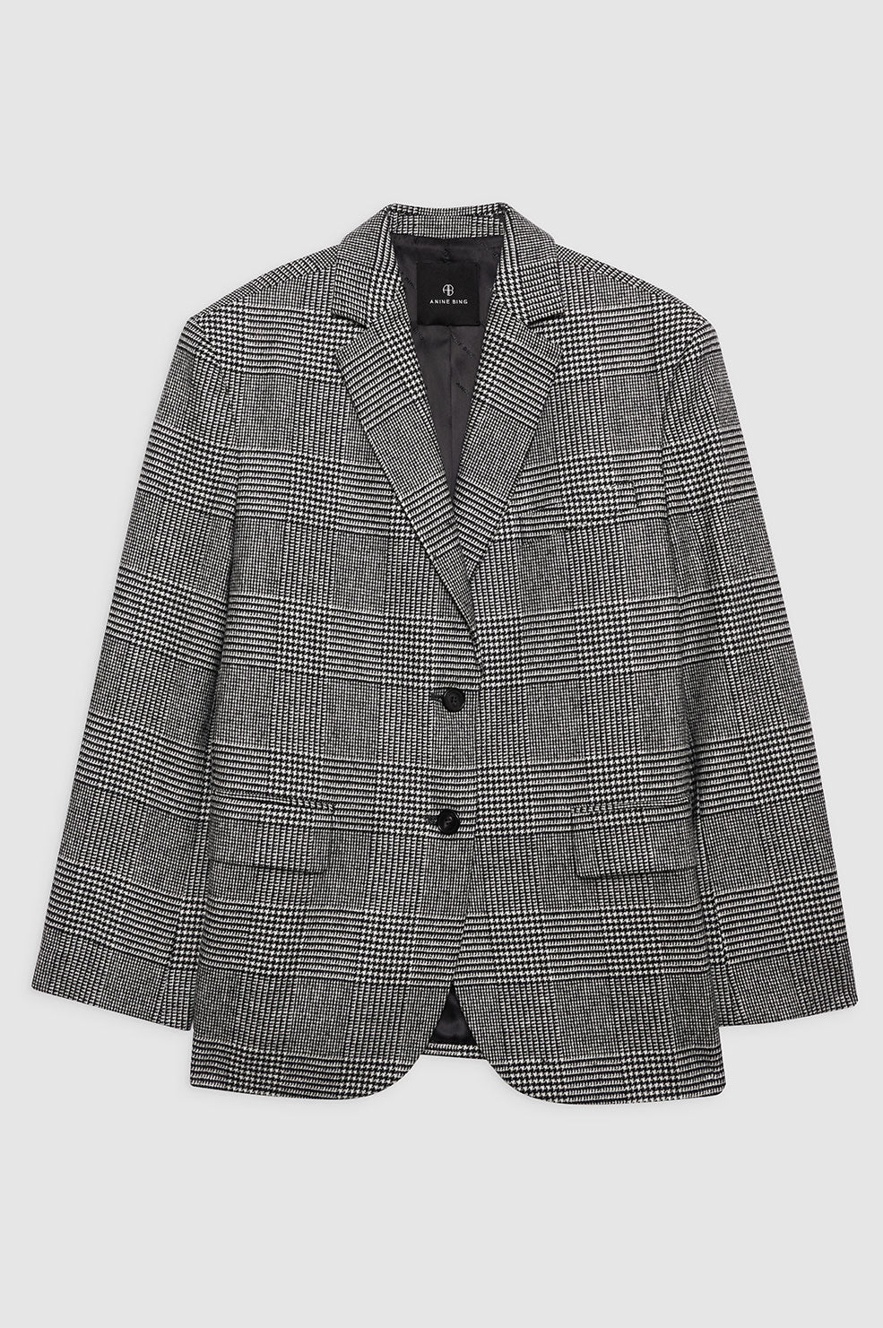 Quinn Blazer in Black and Grey Plaid