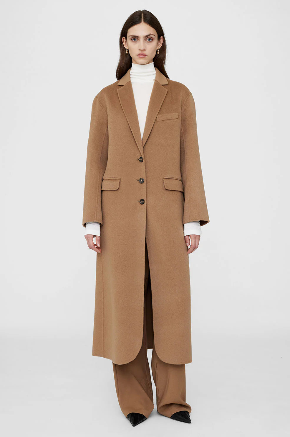 Quinn Coat in Camel Cashmere Blend