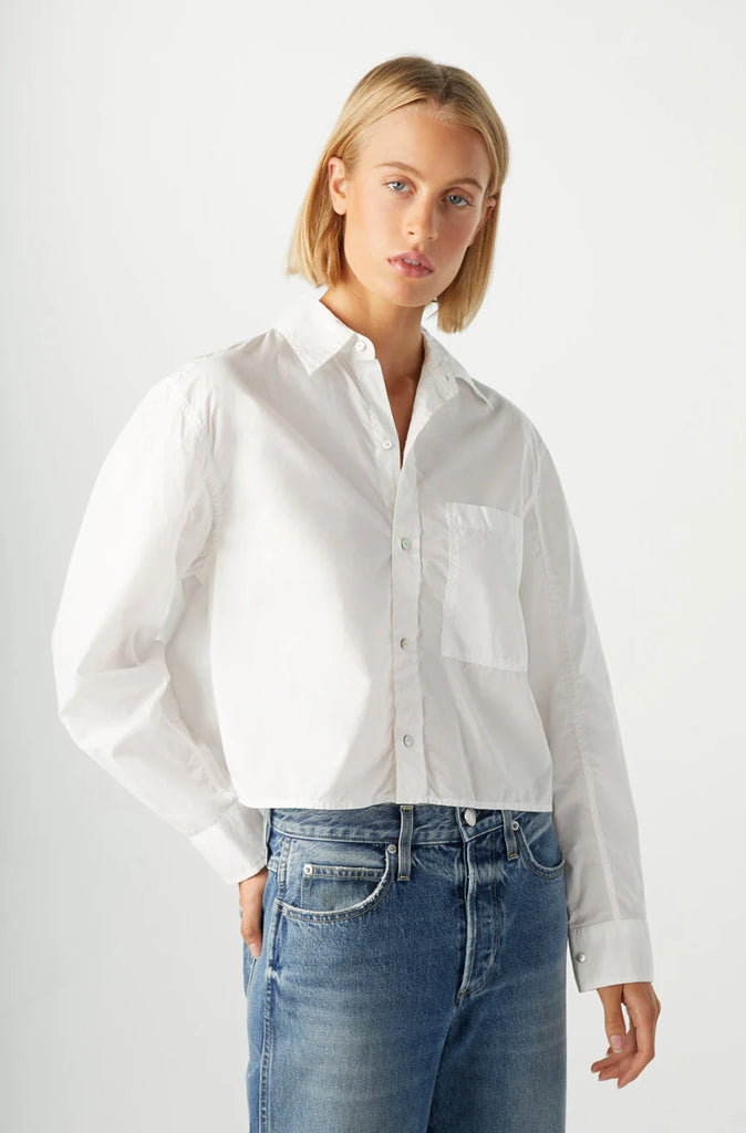 Ruth Crop Shirt in White