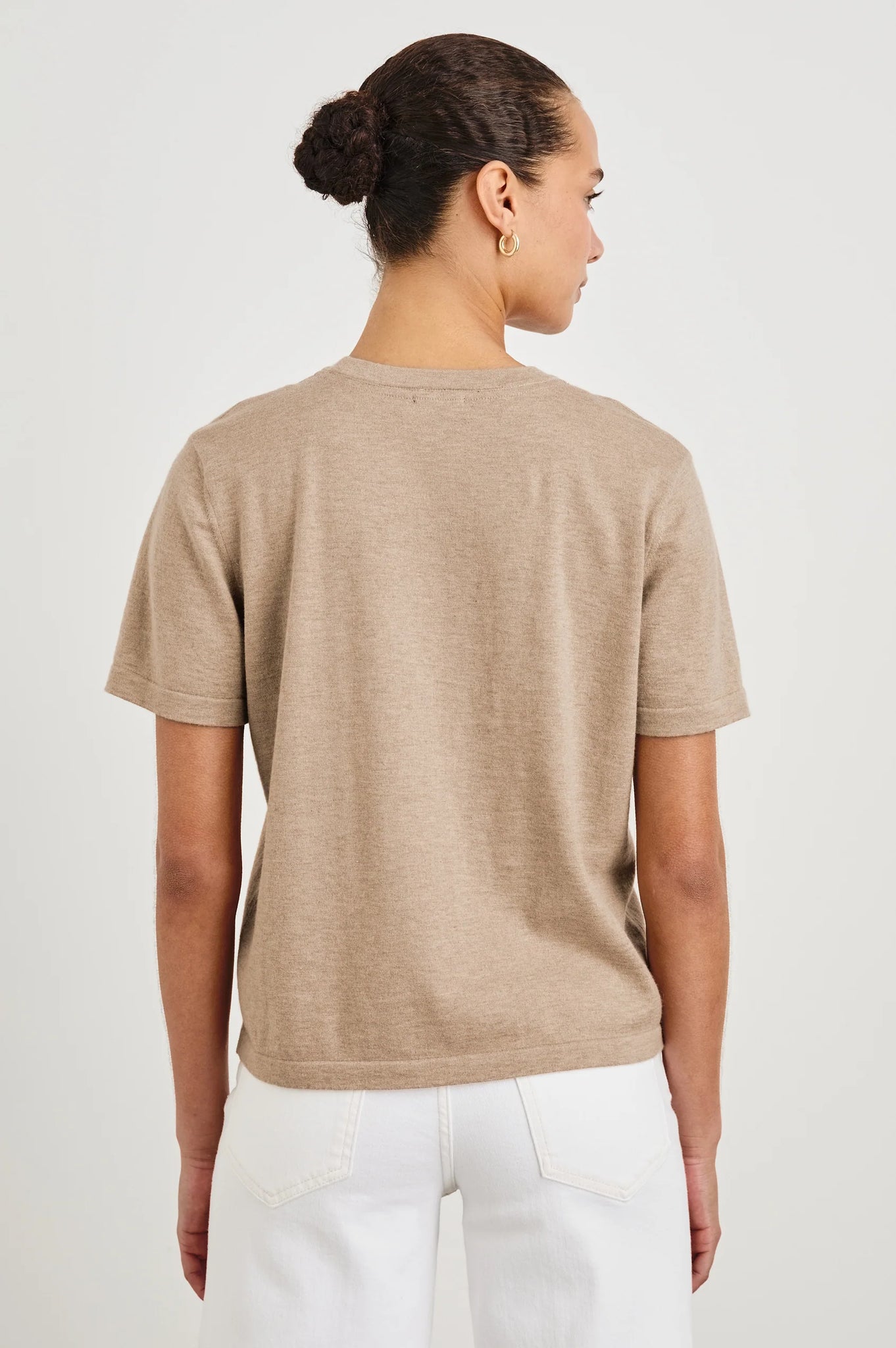 Cotton Cashmere T-Shirt in Heather Oat