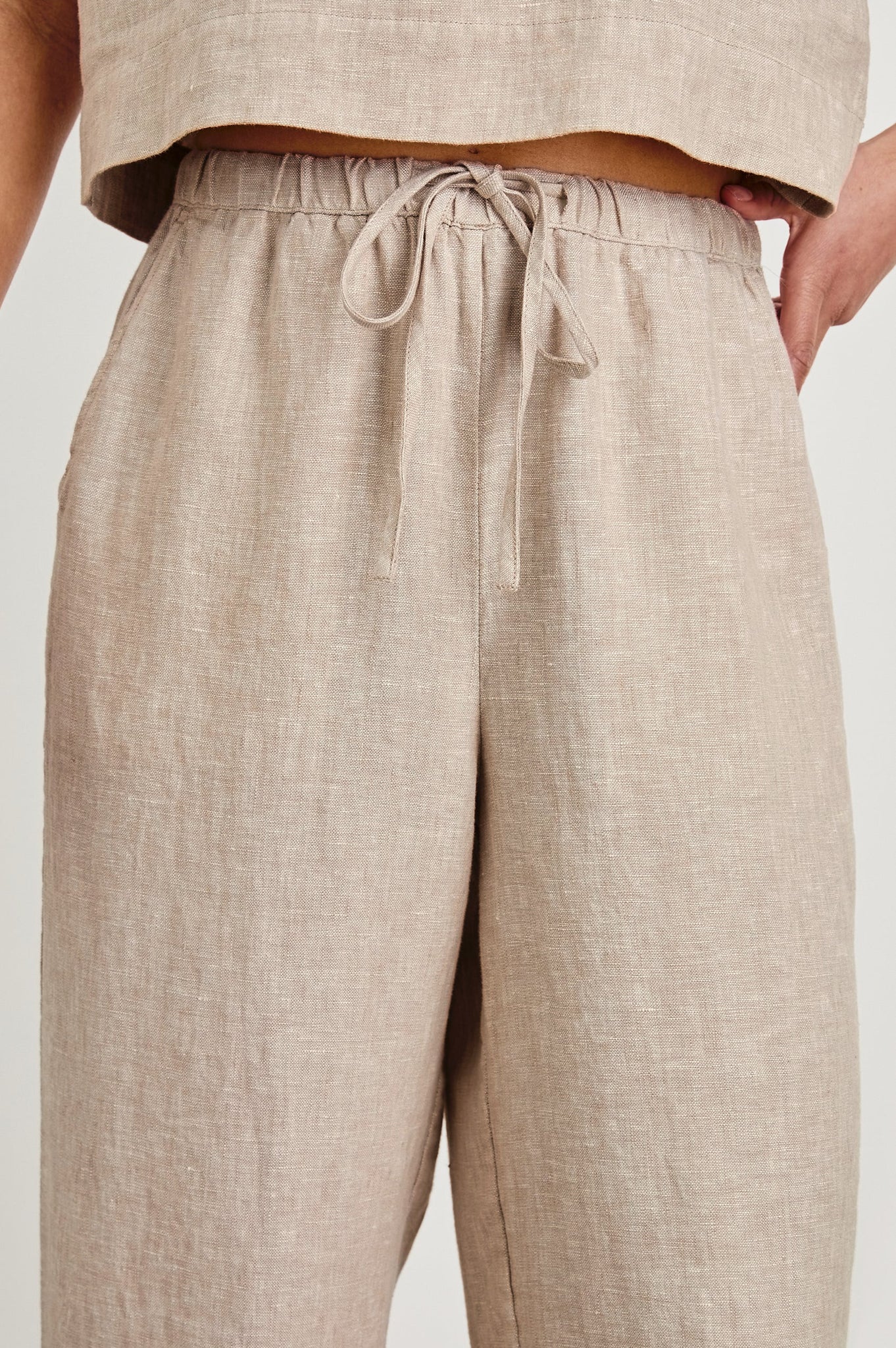 Emmie Pant in Heathered Flax