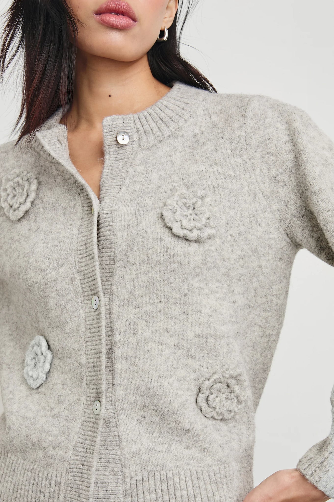 Francesca Cardigan in Heather Grey