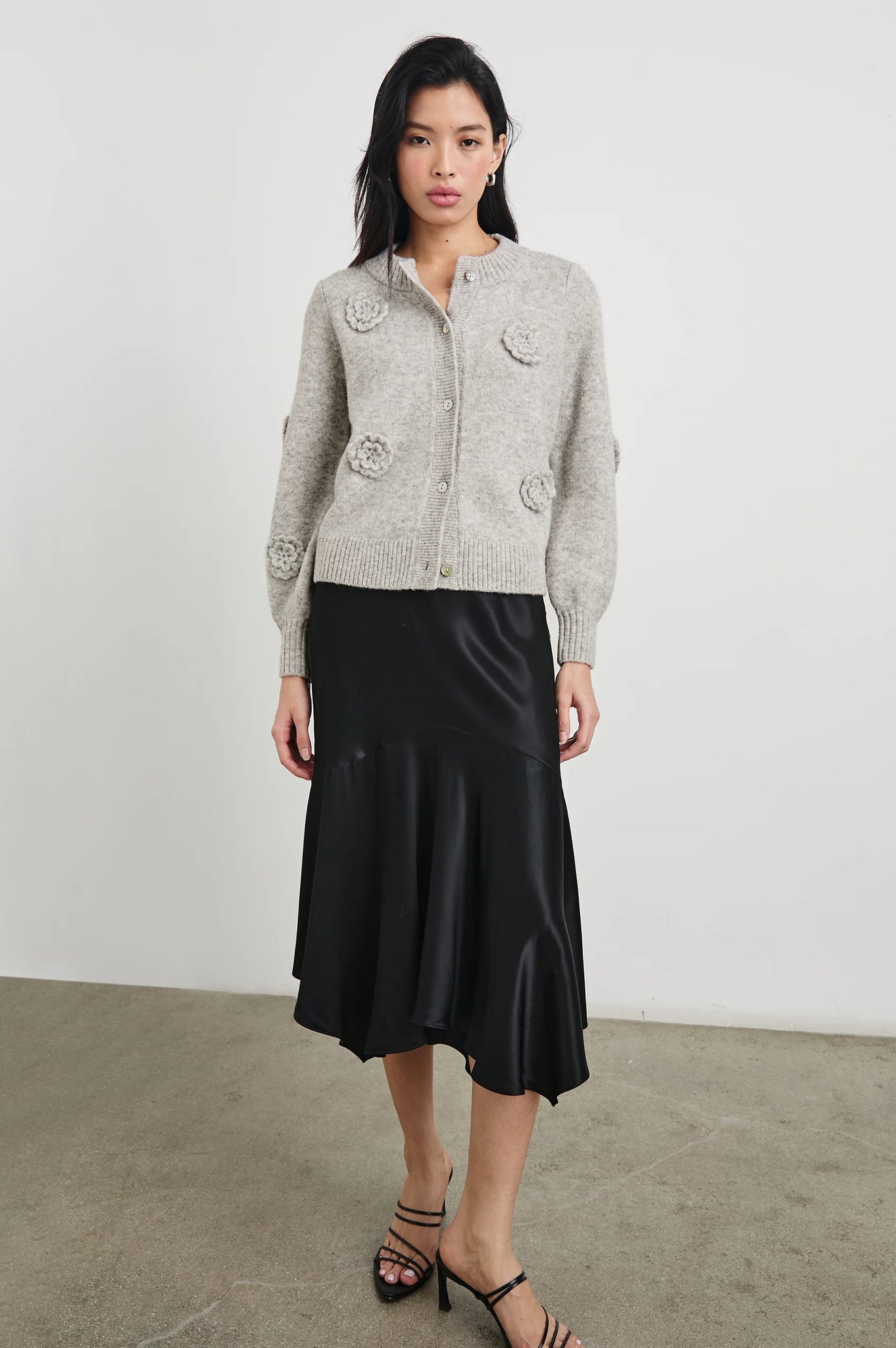 Francesca Cardigan in Heather Grey