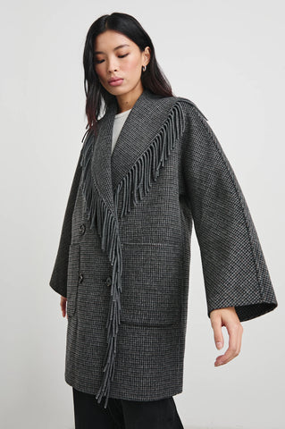 Hugo Coat in Charcoal Check