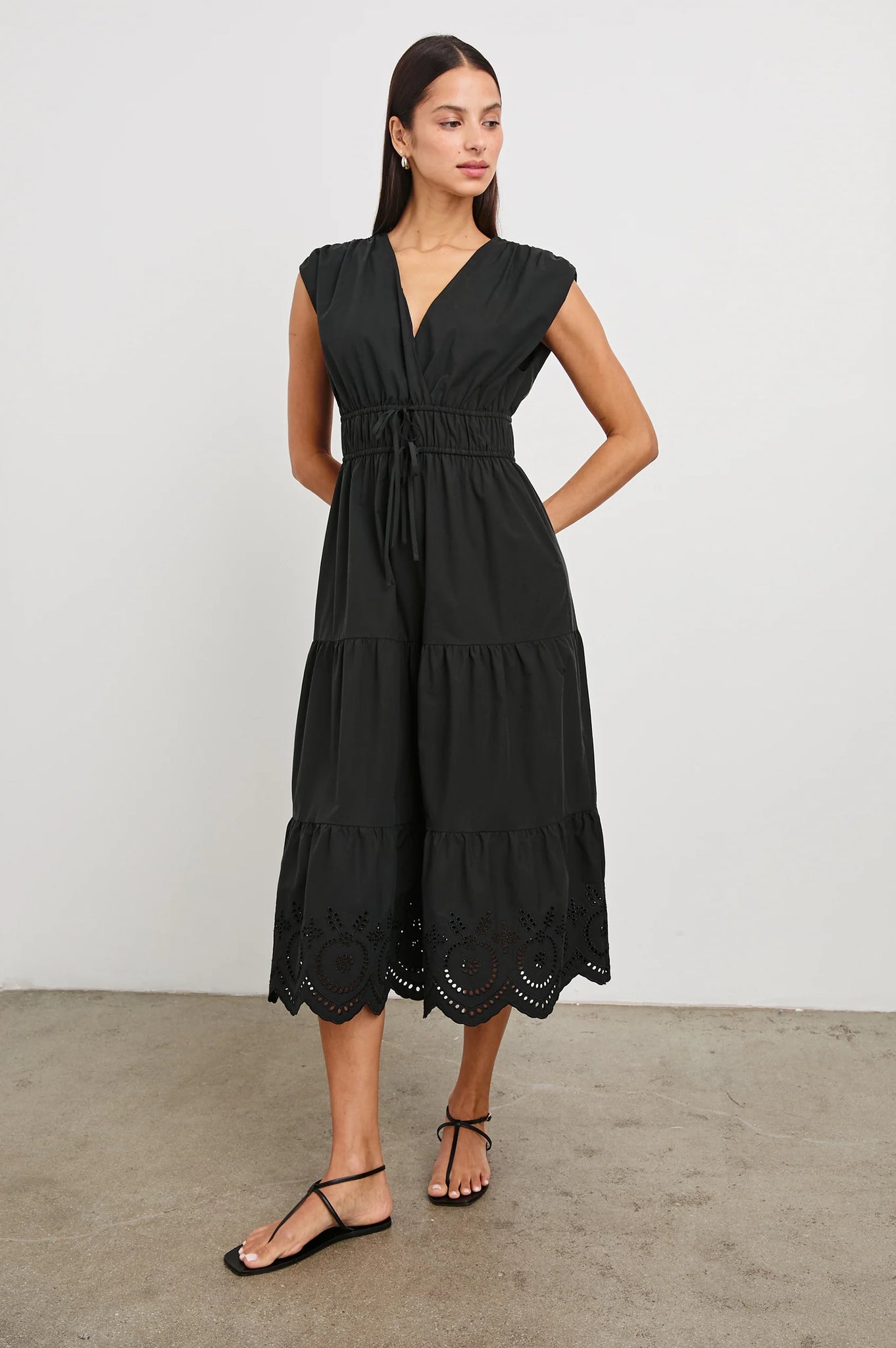 Lucia Dress in Black Eyelet