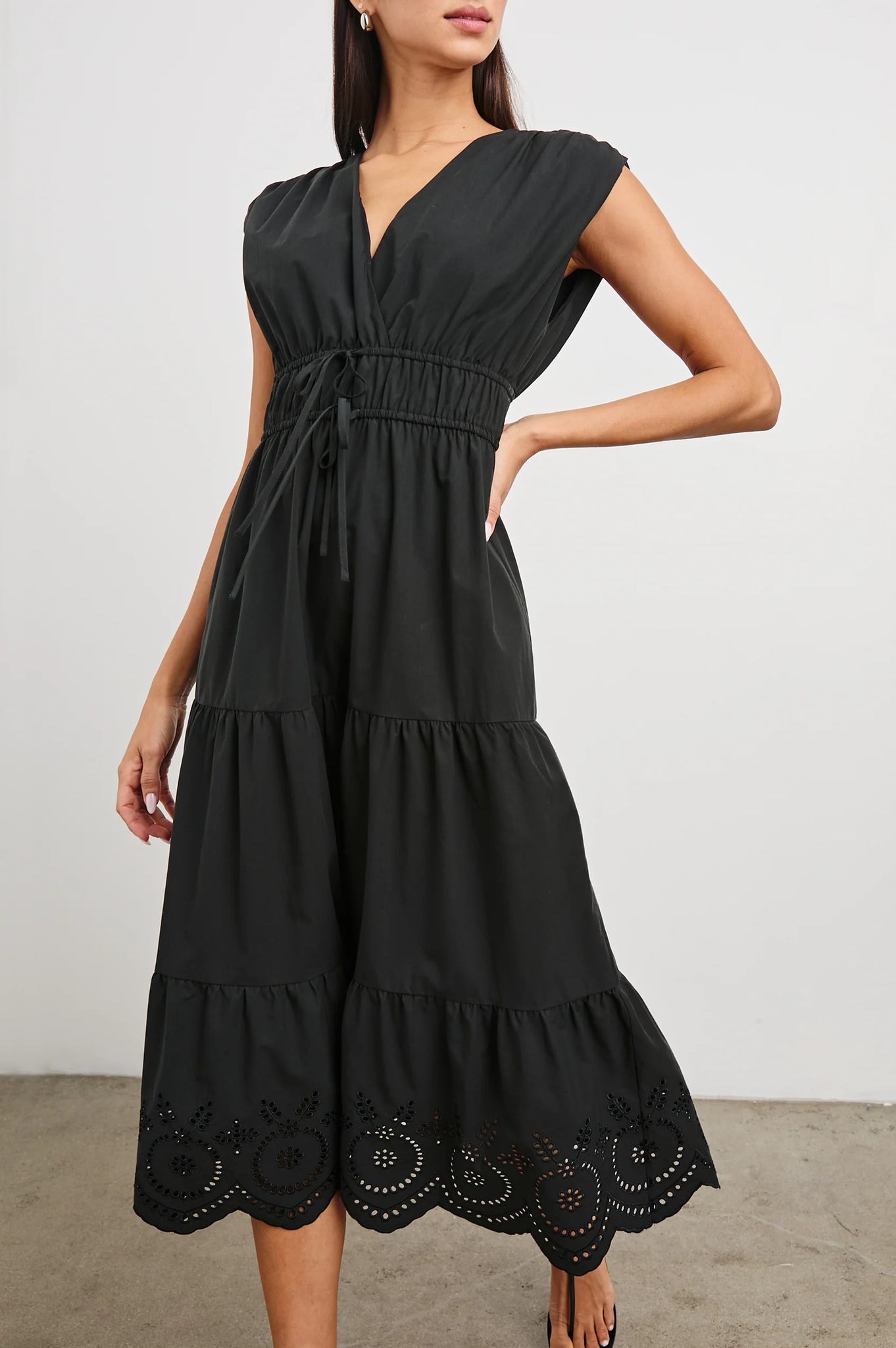 Lucia Dress in Black Eyelet