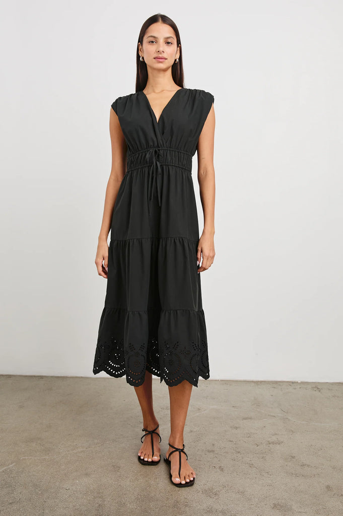 Lucia Dress in Black Eyelet