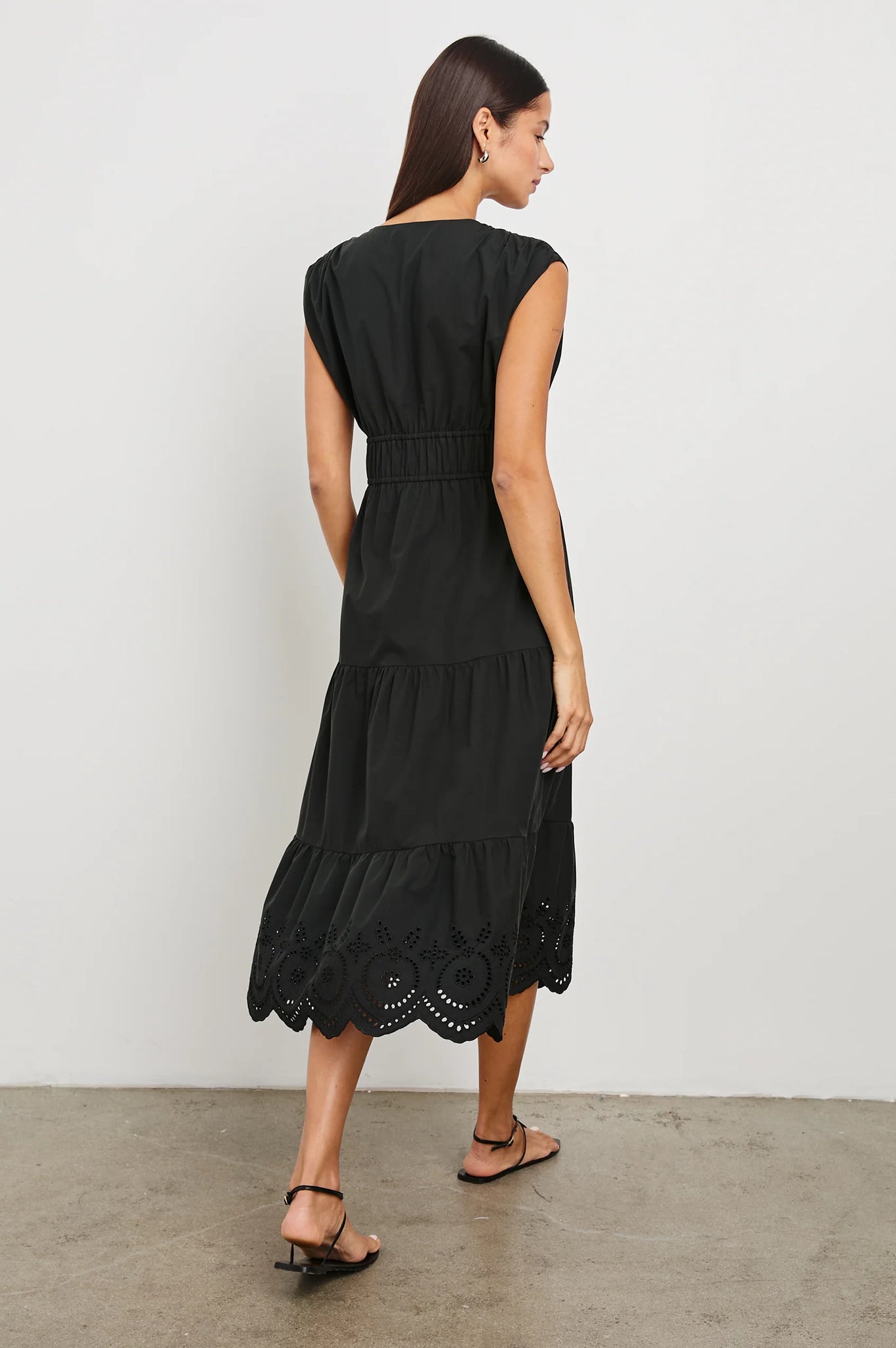 Lucia Dress in Black Eyelet