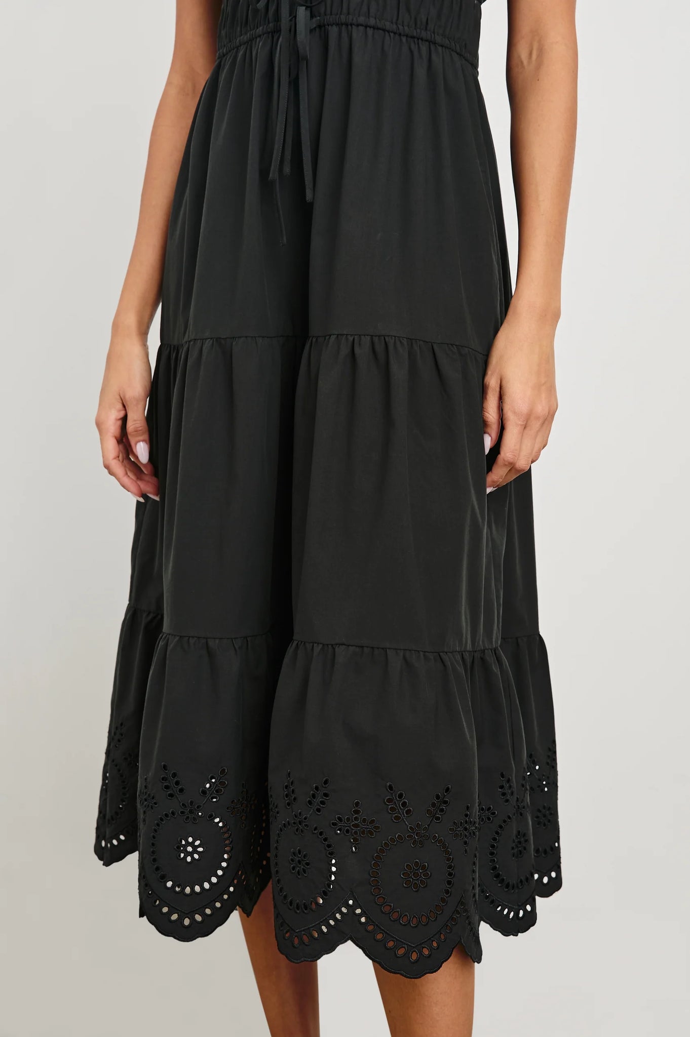 Lucia Dress in Black Eyelet