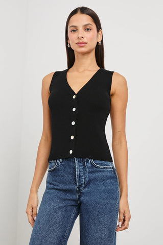 Rosa Vest in Black